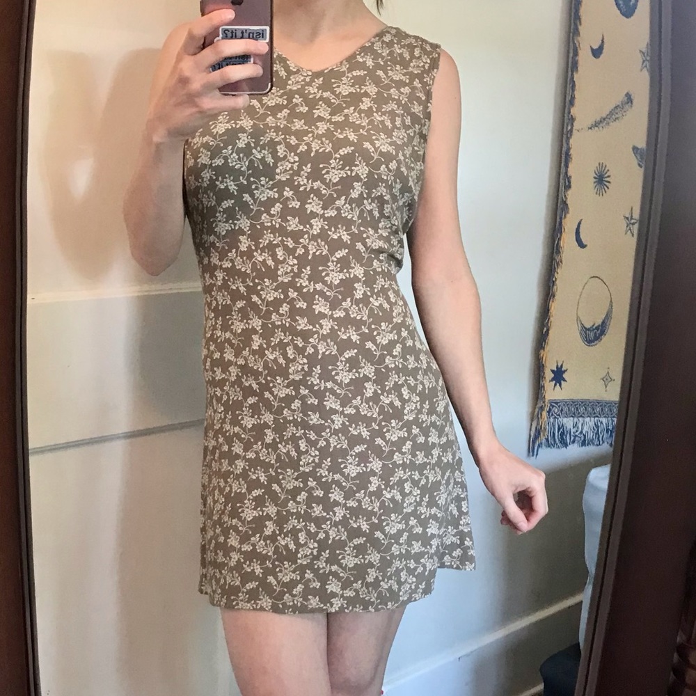90s floral mini dress